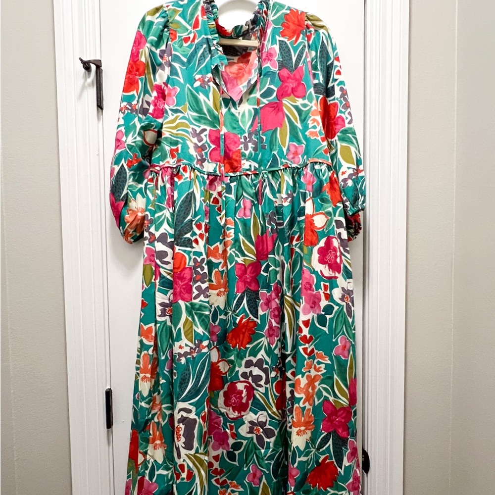 Floral Maxi Dress with Vibrant Colors